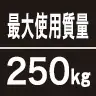 最大使用質量250kg